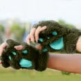 thumbnail image 2 of Fgnfyis Cute Cartoon Gloves for Women Cozy Fingerless Winter Warmth Fashion Accessory Green One Size, 2 of 9