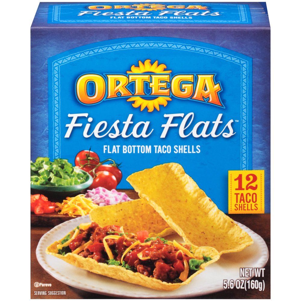 Ortega® Fiesta Flats™ Flat Bottom Taco Shells 5.6 oz. Box