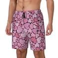 thumbnail image 2 of Uemuo Sweet Heart Pattern Mens Swim Trunks Quick Dry Board Shorts with Mesh Lining, Stretch Beach Shorts Quick Dry No-Chafing Board Shorts-Large, 2 of 9
