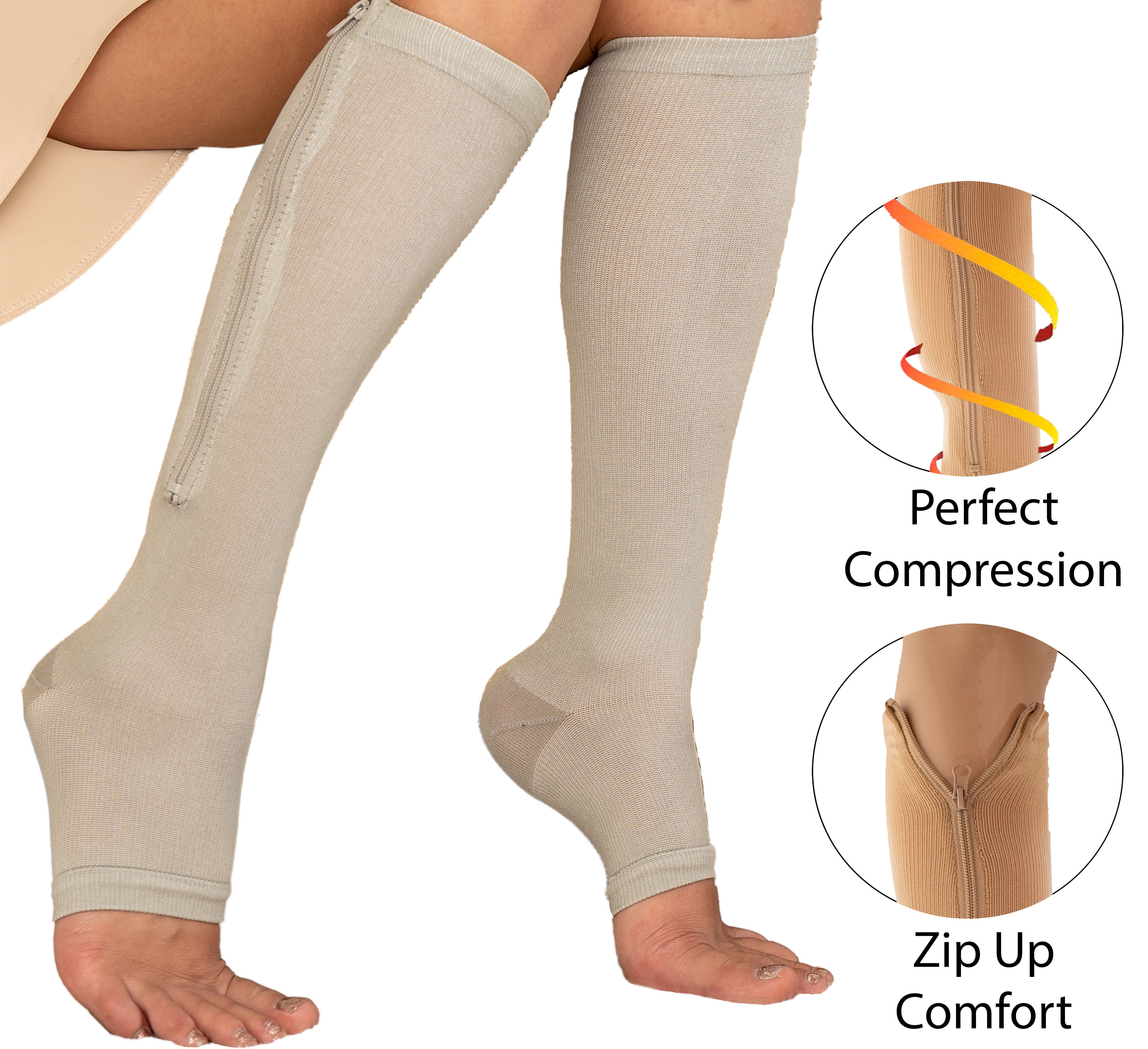 4 Pair of R Gear 12 to 18mmHG Compression Socks Large 