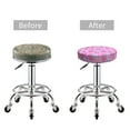 thumbnail image 5 of Xecao's Pink Donuts Print Stool Covers offer stylish, washable protection for PU round bar stools, perfect for home or commercial use., 5 of 7