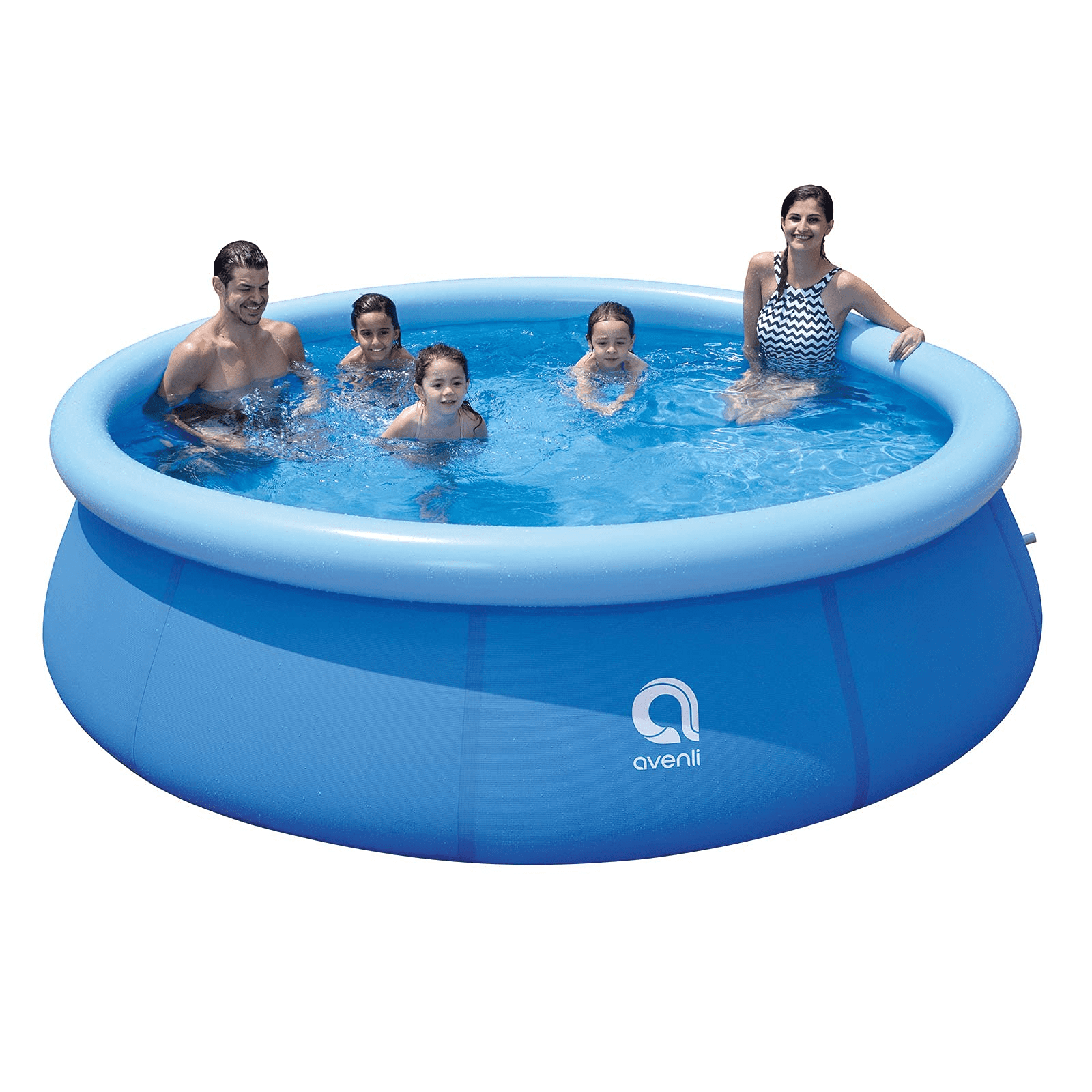 Avenli Above Ground Swimming Pools, Inflatable Top Ring Round Pool