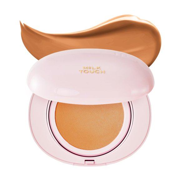 milktouch Cushion Foundation 24H Piel impecable Brillo radiante Sin oxidación Larga duración Sin arrugas 60% Hidratante Cuidado de la piel Infusión de base coreana Regalos de San Valentín (30C Toffee)