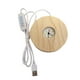 thumbnail image 2 of Pantalla de luz redonda de ambiente conveniente LED decoración portátil soporte duradero Enchufe USB en 8cmx2cm, 2 of 3