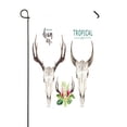 thumbnail image 1 of Calavera de vaca ABPHQTO tropical hojas de palma bandera hogar al aire libre 70x100 cm, 1 of 1