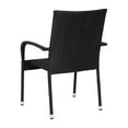 thumbnail image 6 of Flash Furniture Maxim Wicker Dining Chair with Arms, Black, Set of 2, 6 of 9