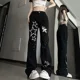 thumbnail image 2 of Pantalones vaqueros de estrella americana Micro-La para mujer, Joker Y2k de cintura alta, pantalones largos informales de pierna ancha recta, sueltos, nuevos, 2 of 5