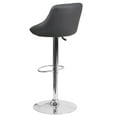 thumbnail image 6 of Flash Furniture Contemporary Gray Vinyl Bucket Seat Adjustable Height Barstool with Chrome Base, 6 of 12