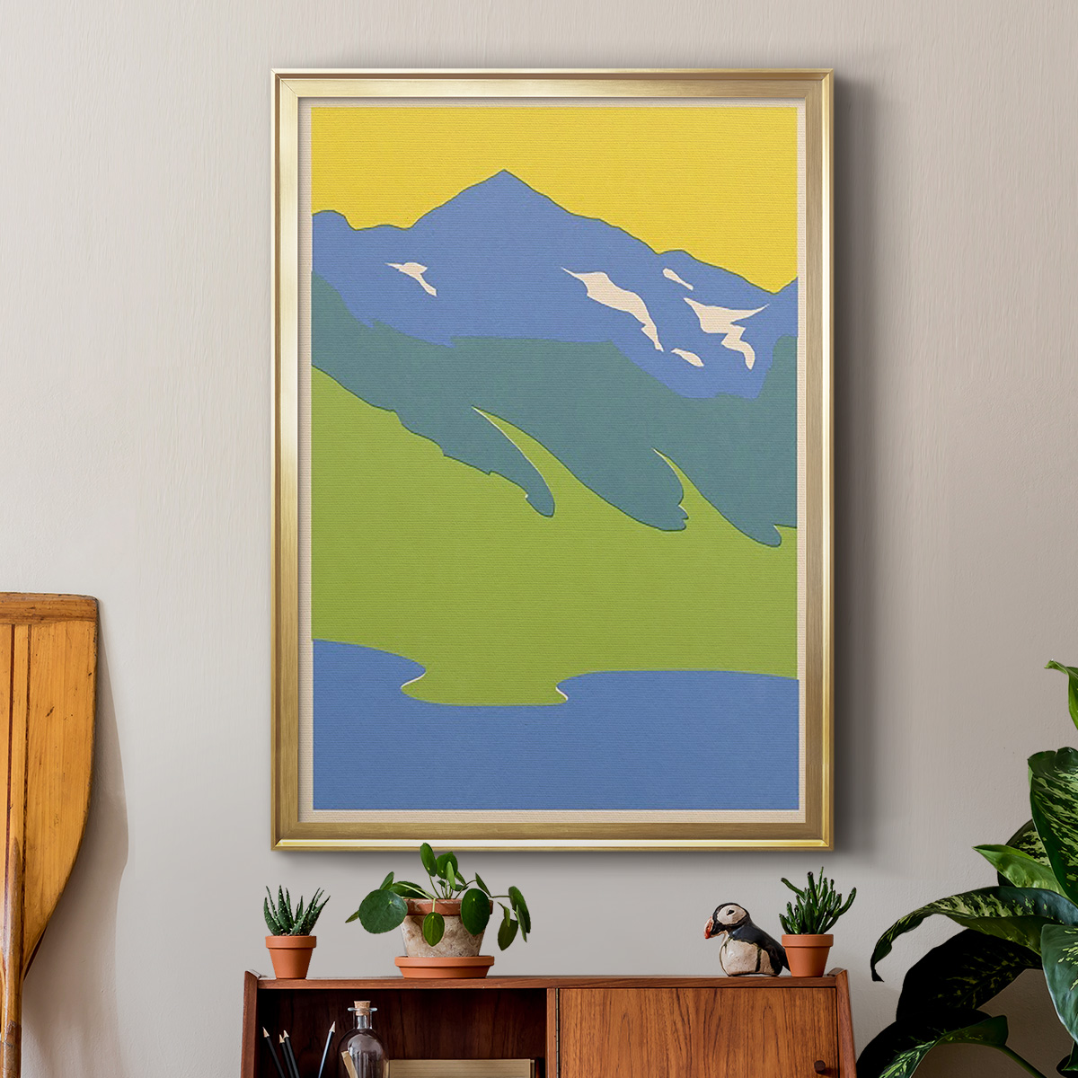 Bright Glacial Lake I Premium Framed Print, in Gold, Black, or Silver - Ready to Hang