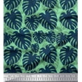 thumbnail image 1 of Soimoi Green Rayon Fabric Monstera Leaves Print Fabric by Yard 56 Inch Wide, 1 of 3
