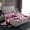 Pink, variant on Feelyou Bling Fashion Bow-tie Twin Sheet Sets, Brown Cheetah Print Bedding, 3 Pieces