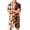 White, variant on Delconic Men's Halloween Short Sleeve Button Down Pajama Set with Printed Top and Elastic Waist Shorts S to XXXXL for Homewear Black L