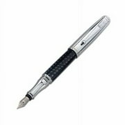 Monteverde Invincia Chrome Carbon Fiber Fountain Pen, Stub Nib Only (MV40065S)