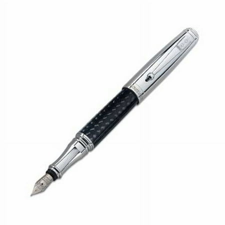 Monteverde Invincia Chrome Carbon Fiber Fountain Pen, Stub Nib Only (MV40065S)