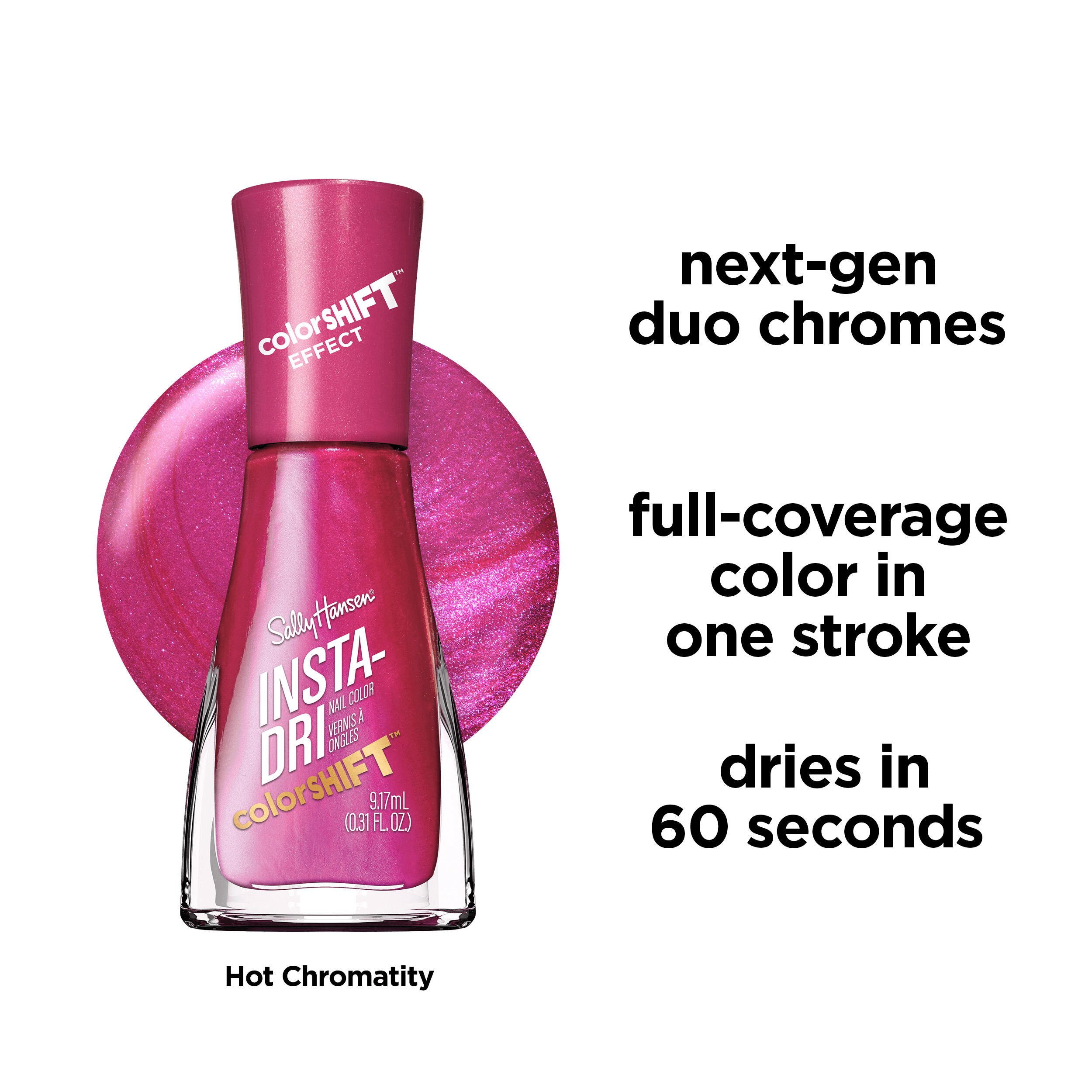 Sally Hansen Insta-Dri Color Shift, Hot Chromatity, 9.17ml (0.32oz)