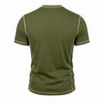 thumbnail image 5 of JULMCOMO T Shirts for Men Crew Neck Short Sleeve Regular Fit Contrast Seam Stitching Summer Shirt Casual Classic Tees Army Green S, 5 of 7