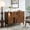 Walnut, variant on CQSXDA Buffet Cabinet With Vertical-Stripe Patchwork Design In  44.3 Inch Storage Sideboard