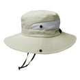 thumbnail image 5 of Ticikt Women's Summer Outdoor Breathable Sun Mountaineering Horsetail Hole Visor Fisherman's Hat,Color:Beige, 5 of 5