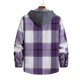 thumbnail image 3 of Men's Plaid Shirt Hooded Zipper Sweatshirt Men's Casual Fashion SweatshirtM, 3 of 3