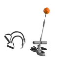 thumbnail image 4 of Barra de abdominales, pelota de reacción de boxeo, pelota de boxeo de altura ajustable, dispositivo de asistencia para ejercicios de abdominales para Cuerda gruesa gris, 4 of 8