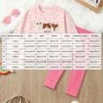 thumbnail image 4 of yboeqw Kids Fall Winter Outfit for Girls Long Sleeve Crewneck Animal Print Peplum T-Shirt+Pants Toddler Casual 2Pcs Clothing,Size 2 Years, 4 of 8
