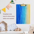 thumbnail image 6 of FMSHPON Blue SeaBeach Clipboard Hardboard Wood Nursing Clip Board and Pull for Standard A4 Letter 13x9 inches, 6 of 7