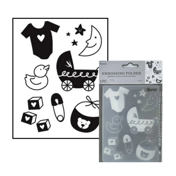 Darice Embossing Folder: Assorted Baby Icons