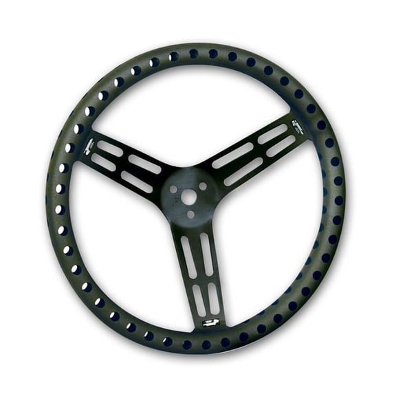 Longacre 56833 14" Uncoated Black Aluminum - DRILLED - Dished