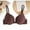 Coffee, variant on Tsesme Wireless Bralette for Women Front Closure Convenient Racerback Push up Padded Everyday Bra