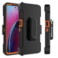 thumbnail image 2 of for Motorola Moto G Stylus 5G 2022 Case, Built-in Screen Protector Case with Belt Clip Holster Heavy Duty Rugged Shockproof Full Body Protection Kickstand Cover -Orange, 2 of 8