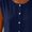 Navy, variant on Luivaraty Tank Tops for Women Soild Color Summer Beach Shirts Comfy Button Crew Neck Ruffle Hem Sleeveless Shirts, S-2XL