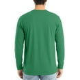 thumbnail image 5 of Dresfit Thermal Shirts Mens Solid Color Big and Tall Tops 2025 Loose Fit Long Sleeve Crew Neck Baseball Shirt Fall Stretch Slim Fit Button Fashion Green M, 5 of 7