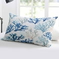 thumbnail image 5 of Blue Coral Coastal Throw Pillow Cover 20 x 26 Inch Decorative Pillow Cover Summer Watercolor Ocean Lumbar Pillowcase Seasonal Rectangle Cushion Case for Couch Sofa Bed Living Room, 5 of 7