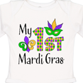 thumbnail image 4 of Inktastic My 1st Mardi Gras with Mask Boys or Girls Long Sleeve Baby Bodysuit, 4 of 5