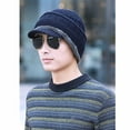 thumbnail image 4 of Unisex Winter Warm Elastic Soft Ear Protection Knitted Scarf face Protection hat Fleece Lined Hat one-Piece hat, 4 of 7
