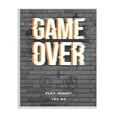 thumbnail image 1 of Stupell Industries Game Over Gamer Phrase Retro Controller Brick Pattern, 13 x 19, Designed by Angela Nickeas, 1 of 5