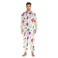 thumbnail image 3 of FORMRS Onesies Pajama for Adults Unisex Hoodie Winter Jumpsuit One Piece Sleepwear, Sizes S-2XL, Retro Round, 3 of 7