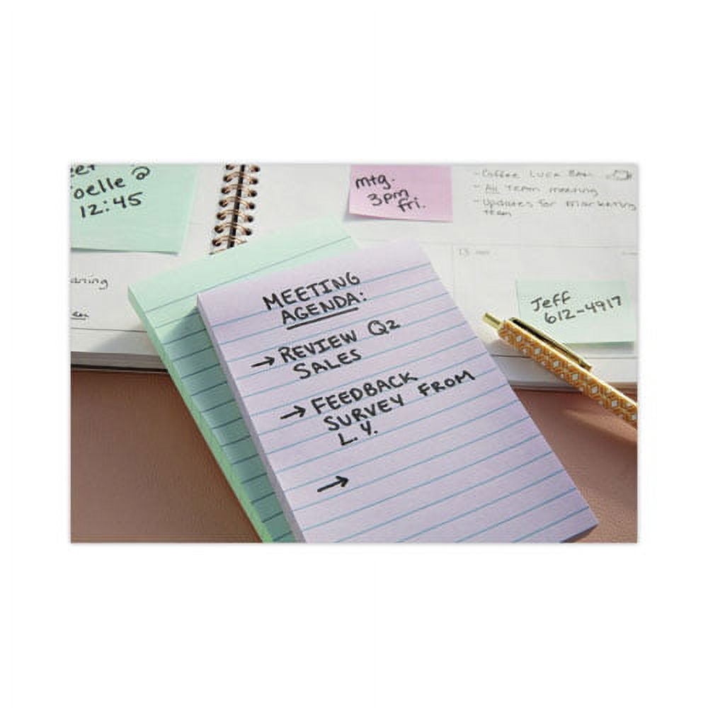 Original Recycled Note Pads, Note Ruled, 4" x 6", Sweet Sprinkles Collection Colors, 100 Sheets/Pad, 5 Pads/Pack | Bundle of 2 Packs