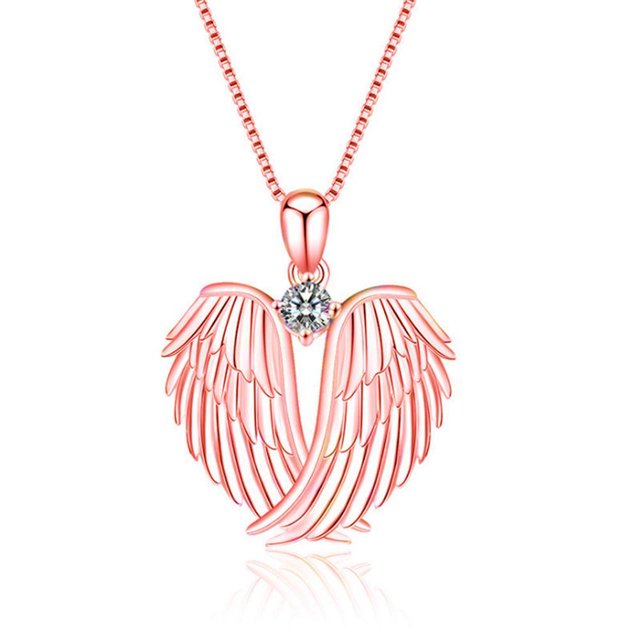 Collar De Alas De Ángel, Collar Con Colgante De Alas De Ángel De La Guarda Para Mujer, Joyería Para Fiesta De San Valentín, Regalo De Cumpleaños Speravity AP006772-03