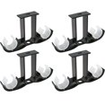 thumbnail image 1 of Juego de 4 soportes para barra de cortina ajustables - 14 x 8,2 cm - para barra de cortina - Negro,-, 1 of 5