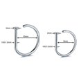 thumbnail image 4 of Piercing de nariz falso en forma de D, pendiente de tuerca de hélice de Tragus curvo, tabique de aro, anillo de acero inoxidable, joyería corporal de fosa nasal, 18G, 4 of 4