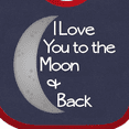 thumbnail image 4 of Inktastic I Love You to the Moon & Back. Boys or Girls Baby Bib, 4 of 4