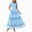 Light Blue, variant on Summer Dresses for Women 2025, Women's Summer Print Pocket Short Sleeved Dress With Flowing Beach Dress(Black,S)
