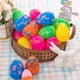 thumbnail image 1 of Huevos de Pascua de plástico, decoración de Pascua, paquete de 24 huevos abiertos, cáscaras de huevo de imitación, aptos para huevos de Pascua, relleno de cesta de regalo para fiestas, decoración de P, 1 of 7