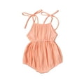 thumbnail image 6 of jaweiw Newborn Infant Baby Girls Cotton Linen Romper Jumpsuit Ruffle Halter Sleeveless Bodysuit Outfit Summer Clothes, 6 of 6
