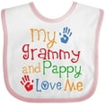 thumbnail image 3 of Inktastic Grammy and Pappy Love Me Boys or Girls Baby Bib, 3 of 4