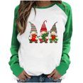 thumbnail image 2 of Aloohaidyvio Christmas Hoodies,Womens Christmas Round-Neck Long Sleeve Tops Printed Regular Blouse, 2 of 5