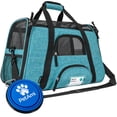 thumbnail image 1 of PetAmi Transportín para mascotas aprobado por la aerolínea para gatos, transportador de perros de lado suave para perros pequeños, suministros de viaje para gatos, accesorios para gatos de interior, b, 1 of 5