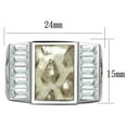 thumbnail image 4 of Anillo Color Plata Para Hombres de Acero Inoxidable Piedra Elegante, 4 of 4