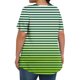 thumbnail image 3 of Tamaño Más Manga Corta Tops para las Mujeres Impreso Manga Corta Sólida Redonda Cuello Plegado Blusa, Poliéster Más Tamaño Superior, Lavado a Mano, 3 of 6